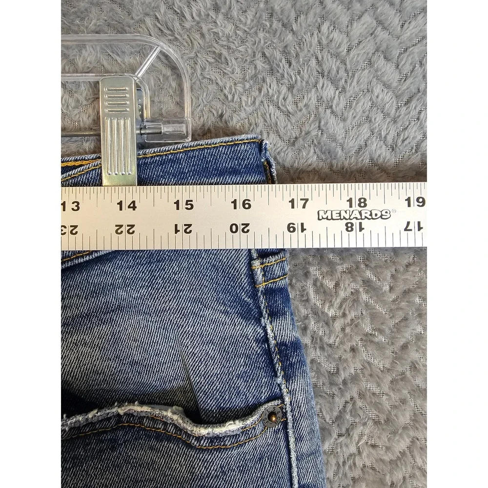 Levis 505 Regular Fit Jeans‎ Mens 34x29 Light Wash Blue Straight Leg 00505-1649